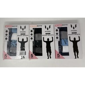 Messi 5pk Kids Strech Boxer Briefs Underwear Size Small 6-7 NWT Lot Of 3